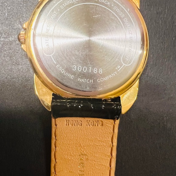 ESQ CROCODILE LEATHER WATCH - Picture 2 of 5